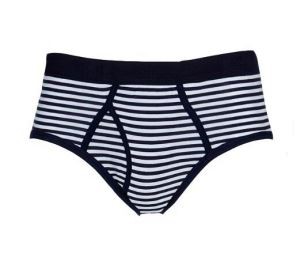 Röndótt nærföt karla með poka